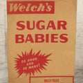 Lot 078 - Vintage Pressboard Advertising Retail Store Display Box For Welch's Sugar Babies, "Delicious Caramel Tidbits," 24 Packages Capacity, Manufactured By James O. Welch Company, Los Angeles, California And Cambridge, Massachusetts