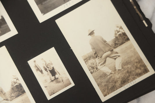 Lot 090 - Antique Snapshot Photo Album With 115+ Photographs, Early 1920s New England Scenes Including Lake Winnipesaukee, Quarry In Rockport Maine, And Winter Views