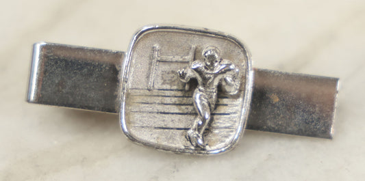Lot 119 - Vintage Anson Tie Bar With Football Player Motif, Likely Intended For High School Or College Player