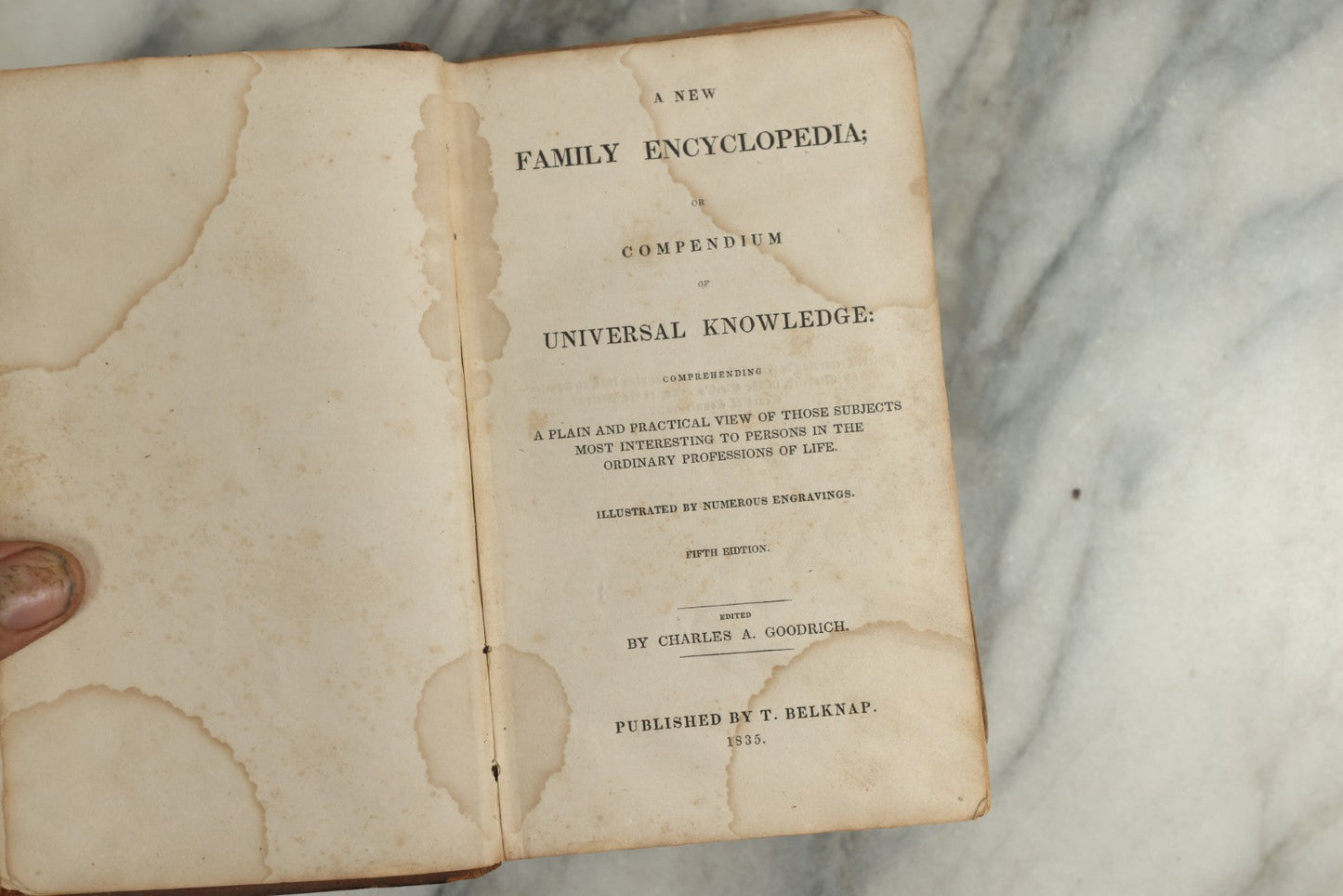 Lot 142 - "A New Family Encyclopedia" Antique Illustrated Encyclopedia Edited By Charles Goodrich, Published By T. Belknap, Connecticut, 1835