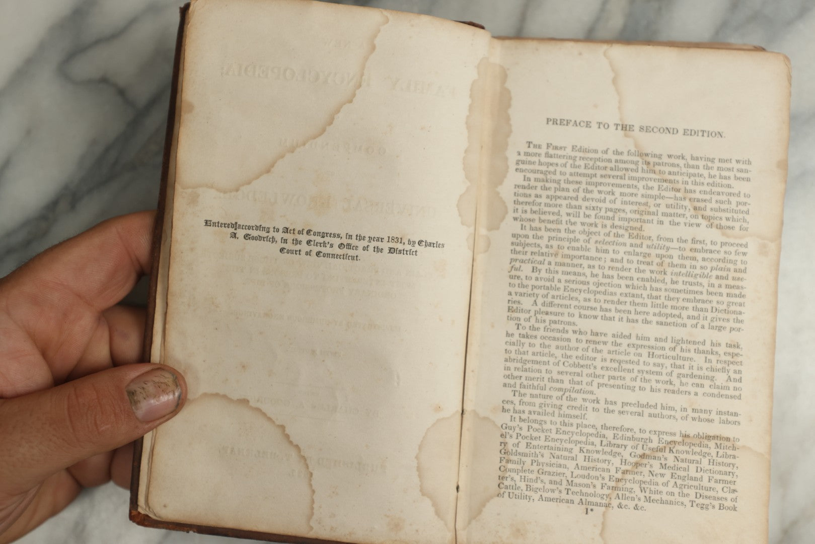 Lot 142 - "A New Family Encyclopedia" Antique Illustrated Encyclopedia Edited By Charles Goodrich, Published By T. Belknap, Connecticut, 1835