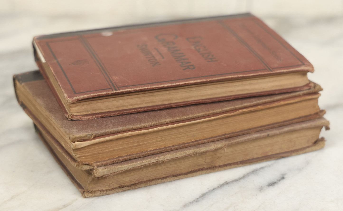 Lot 173 - Grouping Of Three Antique Grammar Books, Including "A Grammar Of The English Language" By William Swinton (1880), "A Common-School Grammar Of The English Language" By Simon Kerl (1875), And "First Lessons In Latin" By Elisha Jones (1883)