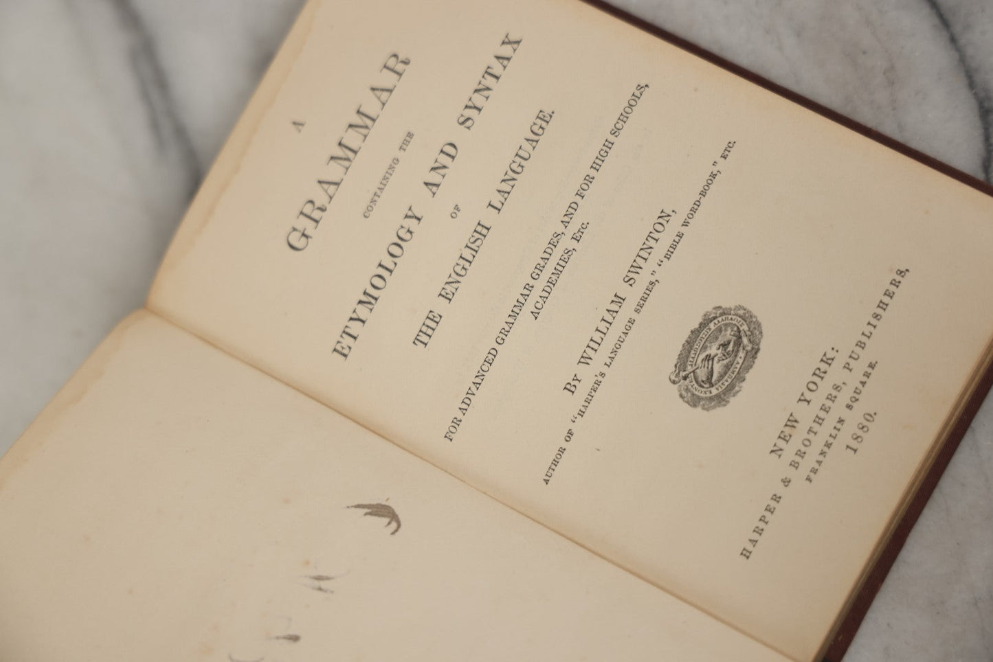 Lot 173 - Grouping Of Three Antique Grammar Books, Including "A Grammar Of The English Language" By William Swinton (1880), "A Common-School Grammar Of The English Language" By Simon Kerl (1875), And "First Lessons In Latin" By Elisha Jones (1883)