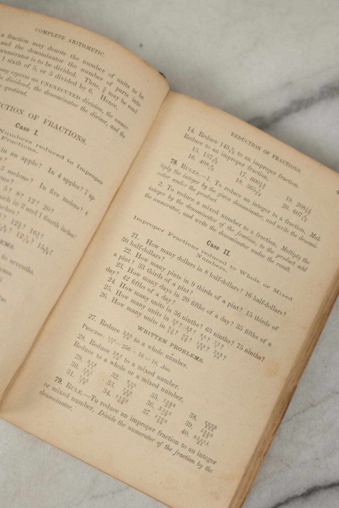 Lot 174 - Grouping Of Three Antique Math Books, Including "A Key To Elementary Algebra" (1878) And "Elements Of Geometry" (1875) By Benjamin Greenleaf, And "A Complete Arithmetic" By E.E. White (1870)