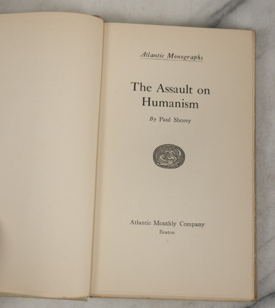 Lot 175 - Grouping Of Three Antique And Vintage Religious Books, Including "Life Everlasting" By John Fiske (1902), "The Assault On Humanism" By Paul Shorey (1917), And The New Testament Red Letter Edition (Circa 1939)