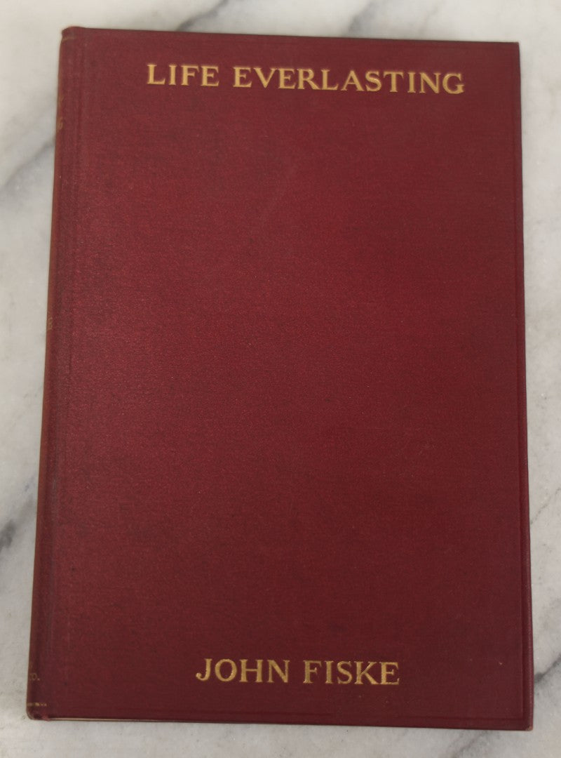 Lot 175 - Grouping Of Three Antique And Vintage Religious Books, Including "Life Everlasting" By John Fiske (1902), "The Assault On Humanism" By Paul Shorey (1917), And The New Testament Red Letter Edition (Circa 1939)
