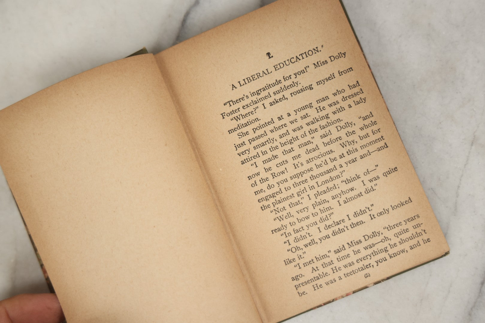 Lot 177 - "The Dolly Dialogues" By Anthony Hope, Undated, Publisher Unknown, Circa 1900s Flower Print And Illustrations On Spine, Pocket Sized