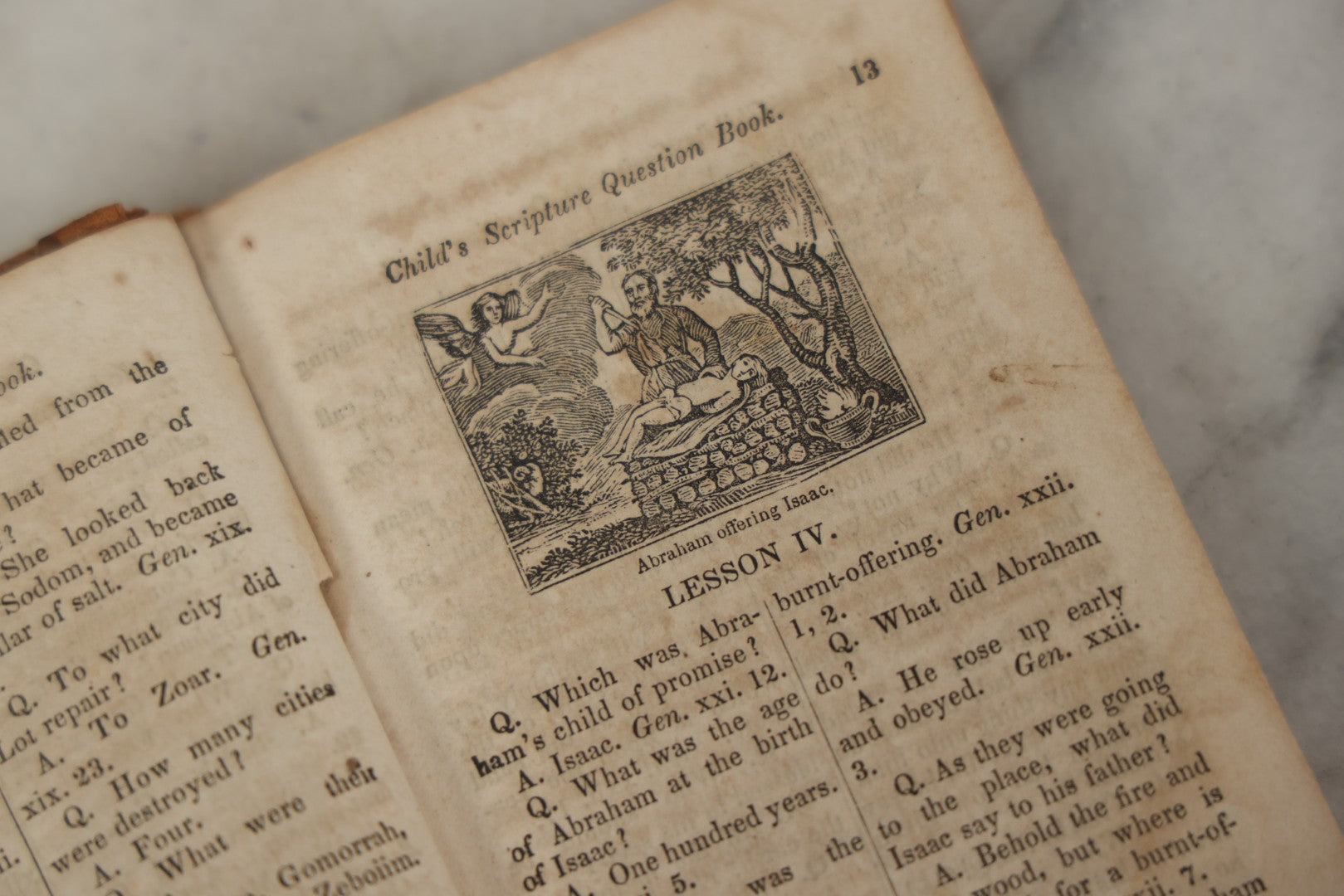 Lot 179 - "The Child's Scripture Question Book" Antique Illustrated Religious Lesson Book With 63 Engravings, Published By The American Sunday School Union, Philadelphia, 1836