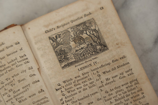 Lot 179 - "The Child's Scripture Question Book" Antique Illustrated Religious Lesson Book With 63 Engravings, Published By The American Sunday School Union, Philadelphia, 1836