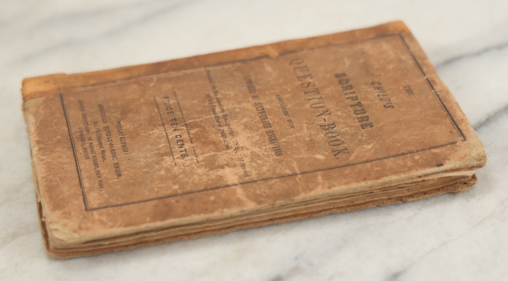 Lot 179 - "The Child's Scripture Question Book" Antique Illustrated Religious Lesson Book With 63 Engravings, Published By The American Sunday School Union, Philadelphia, 1836