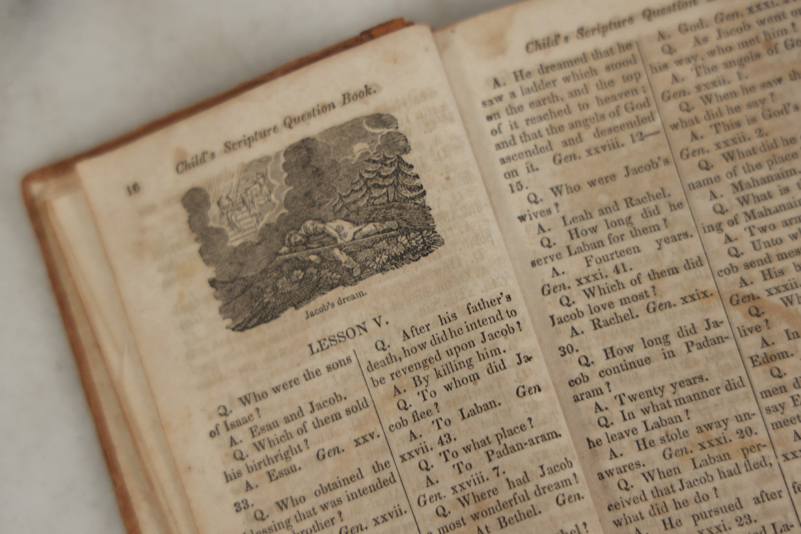 Lot 179 - "The Child's Scripture Question Book" Antique Illustrated Religious Lesson Book With 63 Engravings, Published By The American Sunday School Union, Philadelphia, 1836