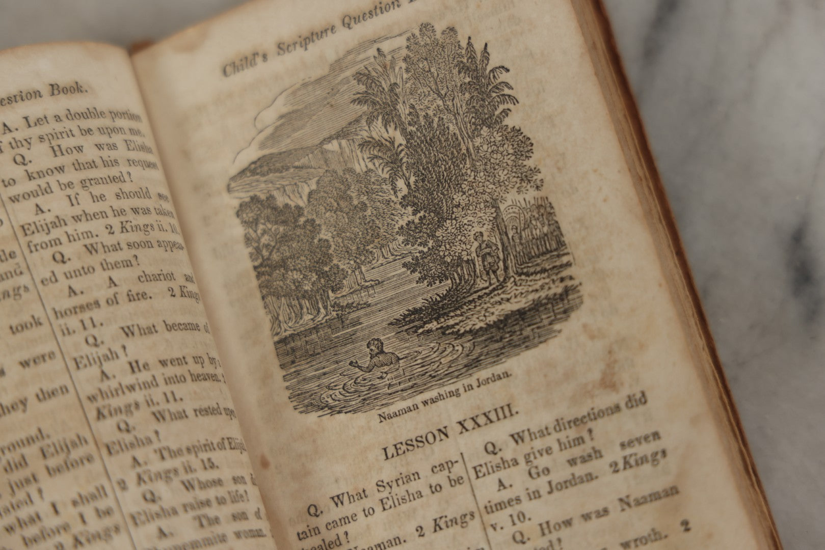 Lot 179 - "The Child's Scripture Question Book" Antique Illustrated Religious Lesson Book With 63 Engravings, Published By The American Sunday School Union, Philadelphia, 1836
