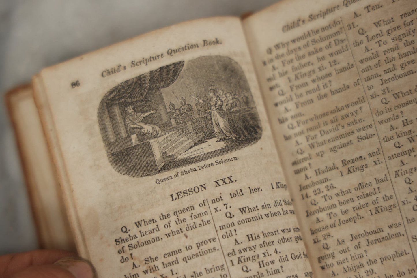 Lot 179 - "The Child's Scripture Question Book" Antique Illustrated Religious Lesson Book With 63 Engravings, Published By The American Sunday School Union, Philadelphia, 1836