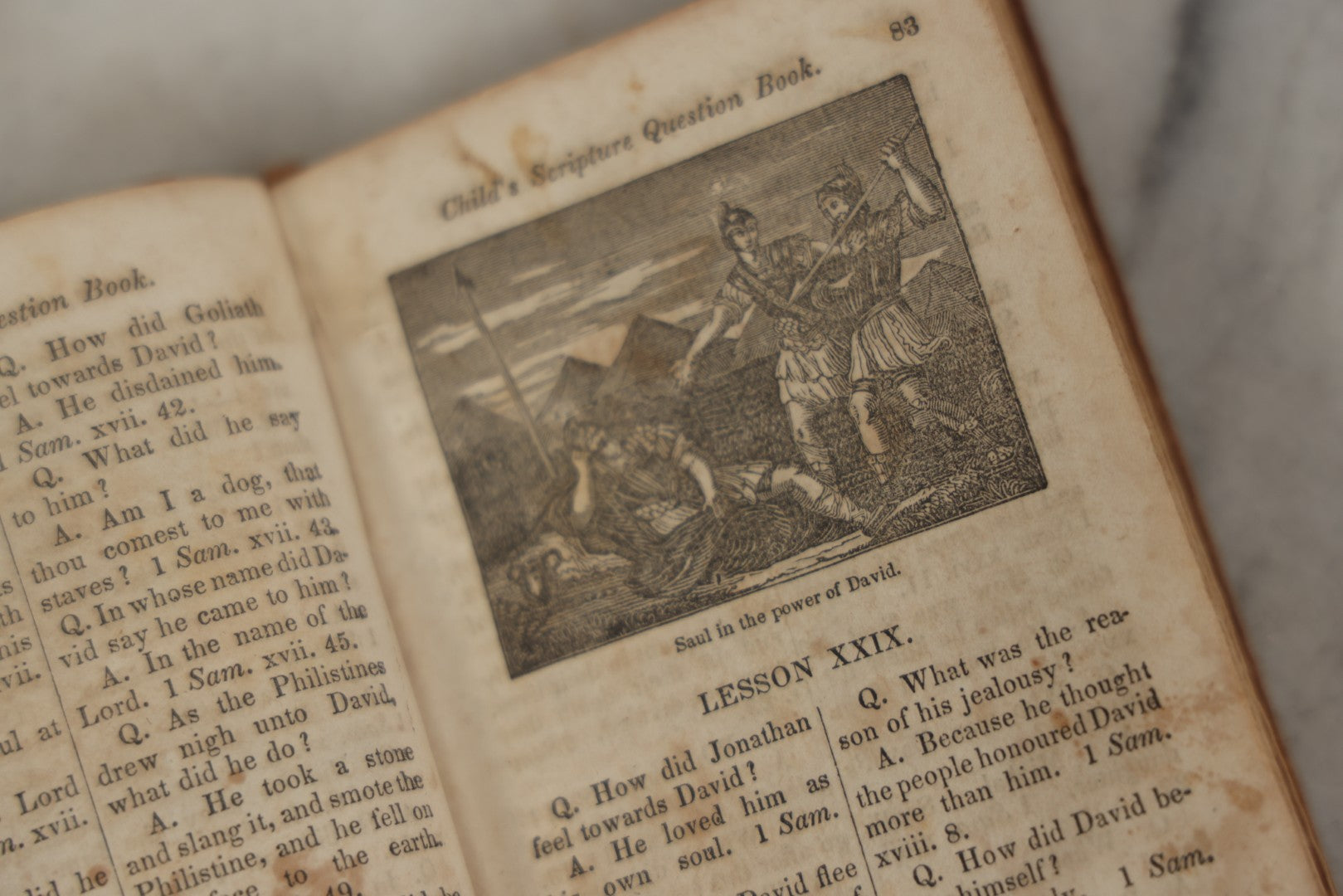 Lot 179 - "The Child's Scripture Question Book" Antique Illustrated Religious Lesson Book With 63 Engravings, Published By The American Sunday School Union, Philadelphia, 1836