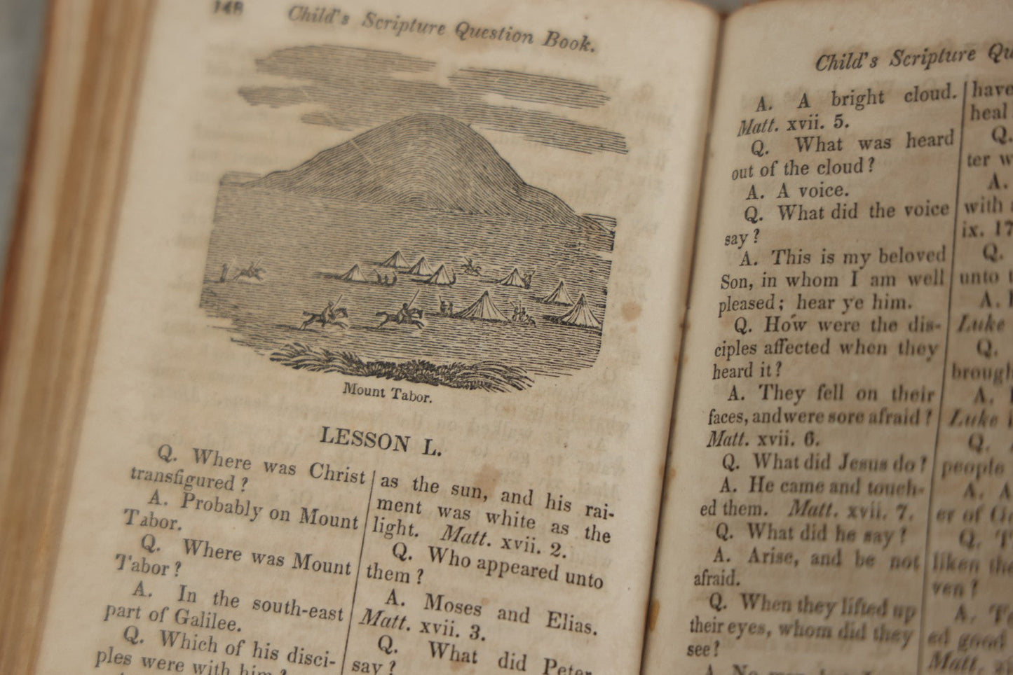 Lot 179 - "The Child's Scripture Question Book" Antique Illustrated Religious Lesson Book With 63 Engravings, Published By The American Sunday School Union, Philadelphia, 1836