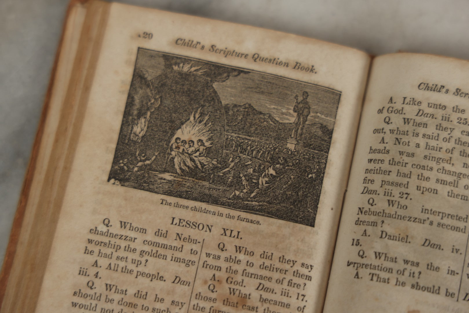 Lot 179 - "The Child's Scripture Question Book" Antique Illustrated Religious Lesson Book With 63 Engravings, Published By The American Sunday School Union, Philadelphia, 1836