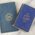 Lot 180 - Pair Of Antique Pocket Almanac Books, Including "Lady's Almanac For The Year 1857" With Brilliant Blue Full Page Advertisements, And "The Boston Almanac" For 1848 With Fold-Out Map Of Boston