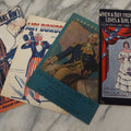 Lot 181 - Grouping Of Four Vintage Patriotic And Popular Sheet Music Covers Including “Let's All Be Americans Now,” “Any Bonds Today?,” “Father Of The Land We Love,” And “When A Boy From Old New Hampshire Loves A Girl From Tennessee”