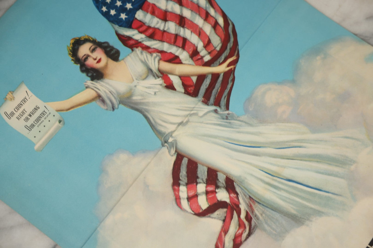 Lot 182 - Grouping Of Four Vintage Patriotic Calendar Advertising Salesman's Samples, Blank, With Liberty, Uncle Sam, And Recruiting Station Imagery