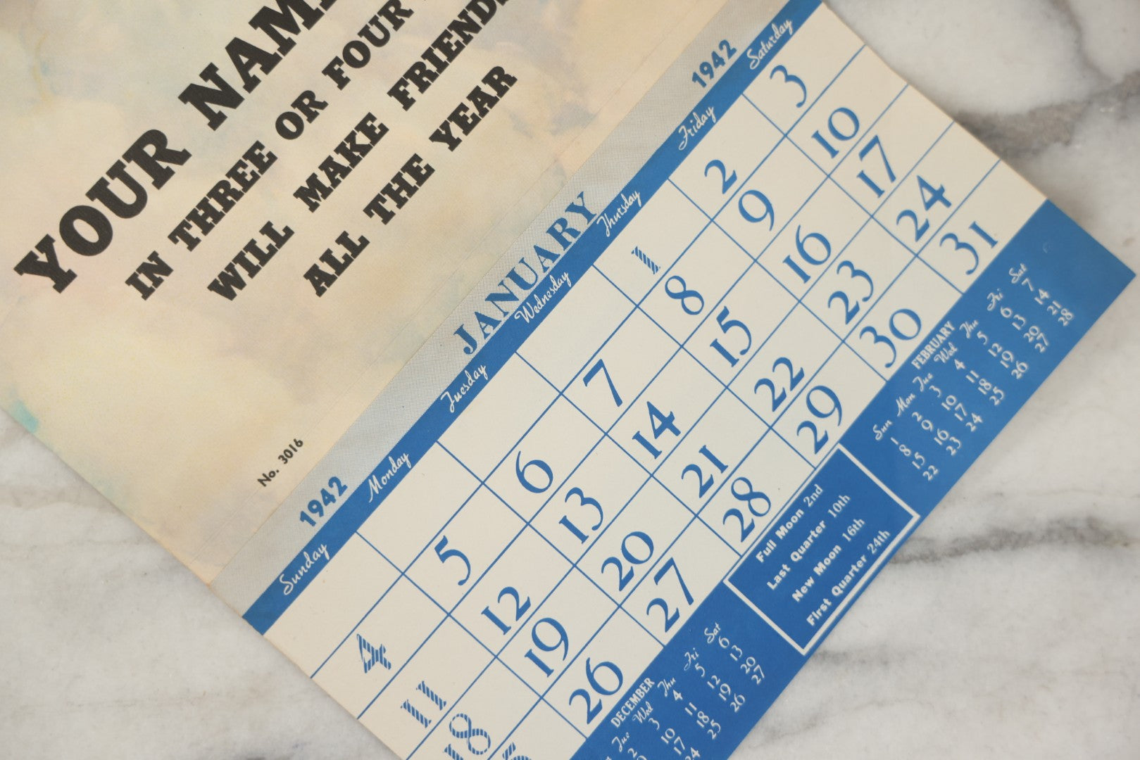 Lot 182 - Grouping Of Four Vintage Patriotic Calendar Advertising Salesman's Samples, Blank, With Liberty, Uncle Sam, And Recruiting Station Imagery