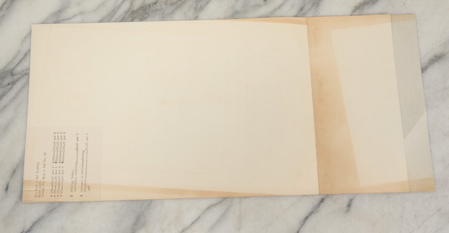 Lot 182 - Grouping Of Four Vintage Patriotic Calendar Advertising Salesman's Samples, Blank, With Liberty, Uncle Sam, And Recruiting Station Imagery