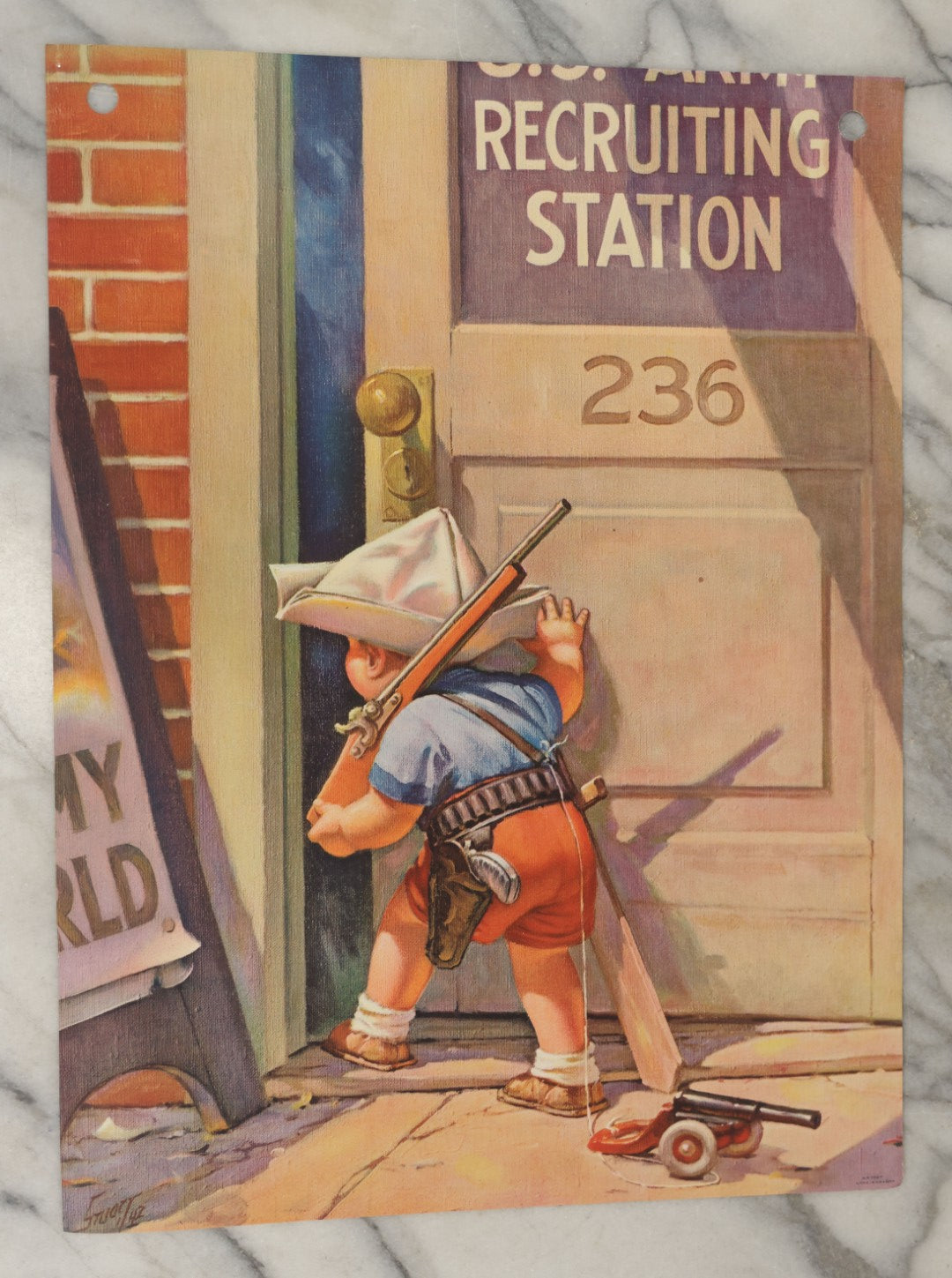 Lot 182 - Grouping Of Four Vintage Patriotic Calendar Advertising Salesman's Samples, Blank, With Liberty, Uncle Sam, And Recruiting Station Imagery