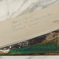 Lot 188 - Boxed Lot Of Antique Decorative Feathers Including Peacock Sword, Ostrich Plume, And Imported Turkey Wing Feathers, In George E. Page Box, Bellows Falls, Vermont, As Found