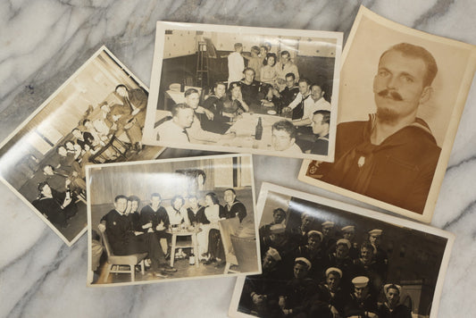 Lot 191 - Grouping Of Five World War II Era Snapshot Photographs Of U.S. Navy Sailors, Including Group Portraits And Social Scenes With Women, Circa 1940s