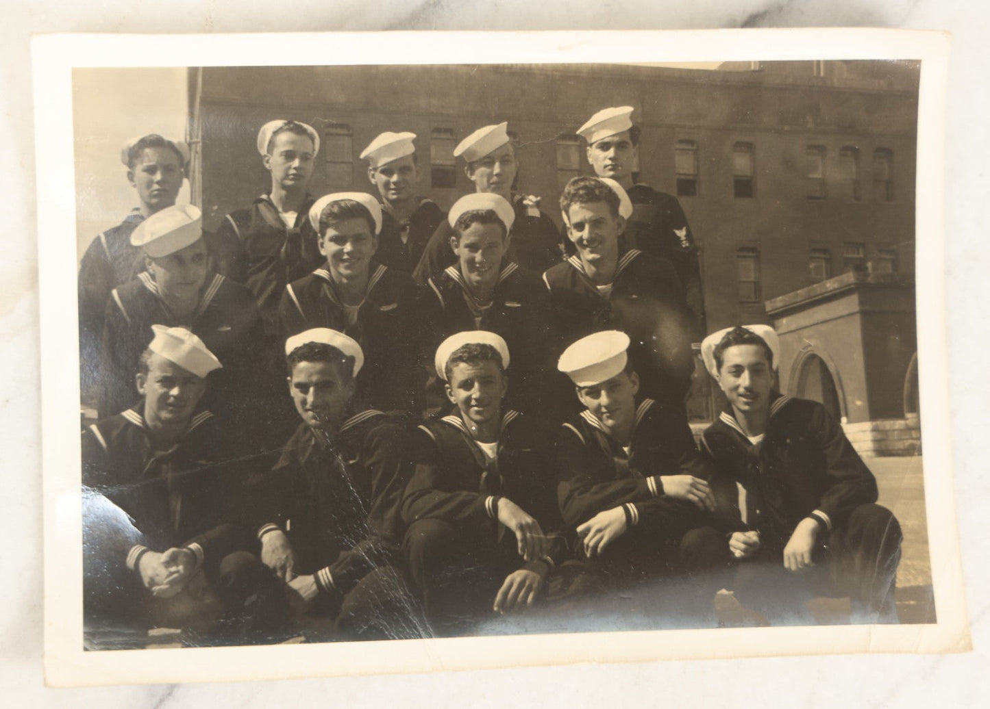 Lot 191 - Grouping Of Five World War II Era Snapshot Photographs Of U.S. Navy Sailors, Including Group Portraits And Social Scenes With Women, Circa 1940s