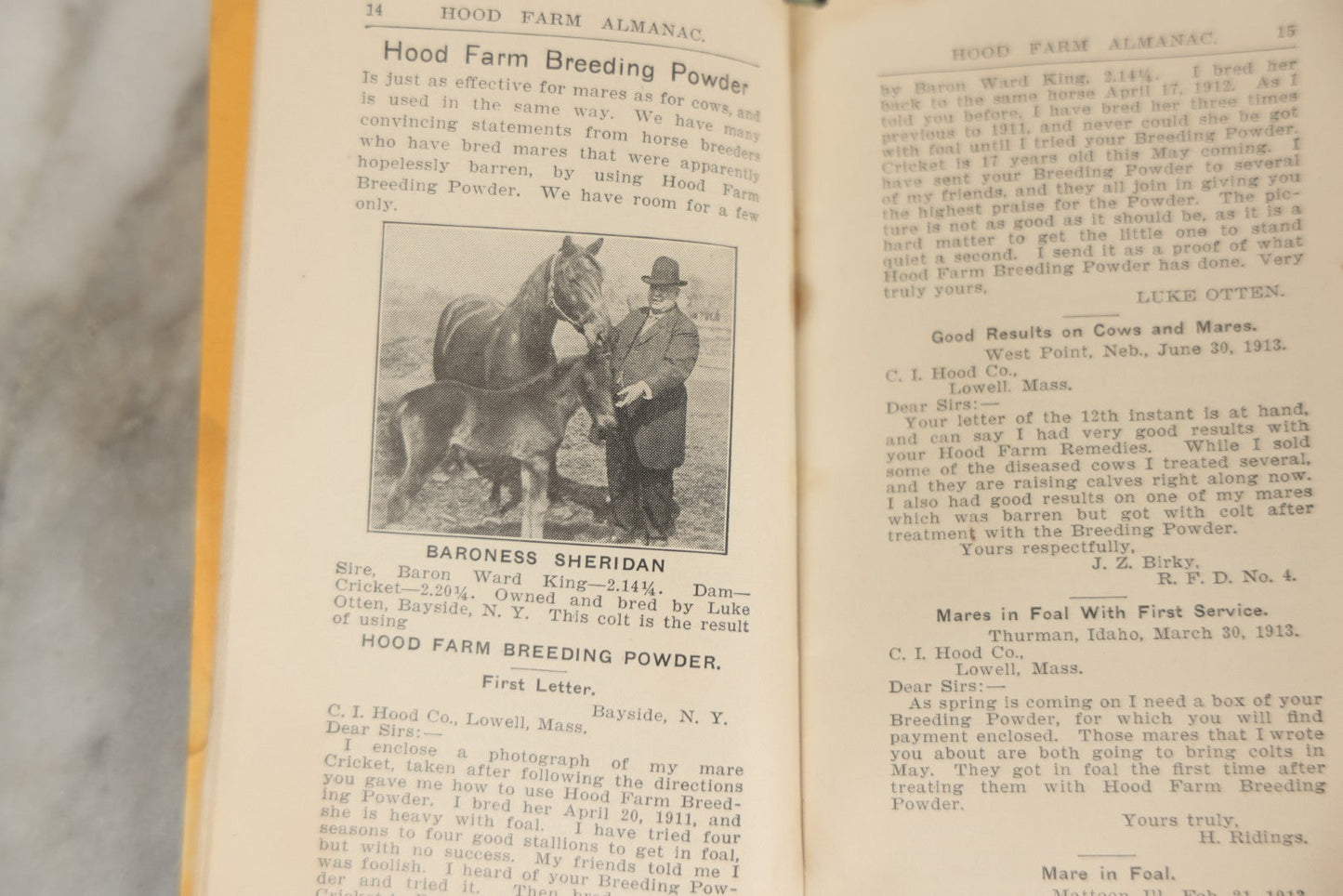 Lot 194 - Grouping Of Three Antique And Vintage Booklets Including Beadle's Dime Dialogues No. 11, Hood Farm Almanac 1914, And Pierce's Memorandum And Account Book