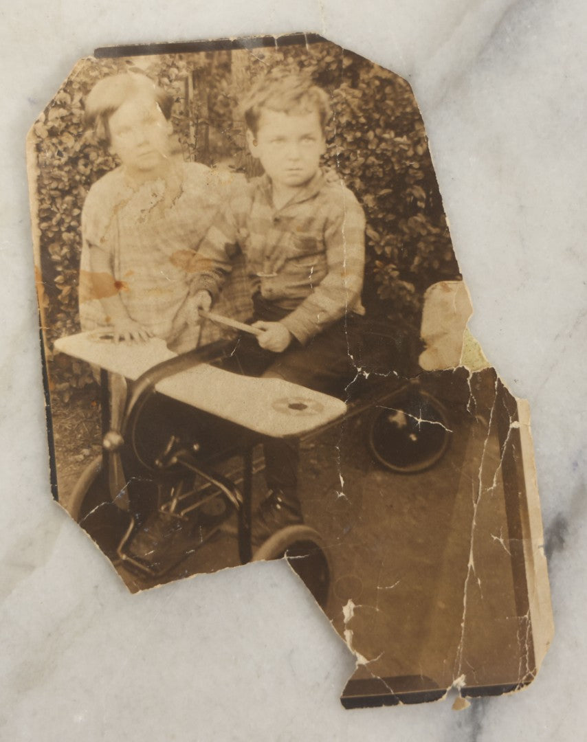 Lot 195 - Grouping Of 15+ Vintage And Antique Ephemera Items Including Photographs, Postcards, Elks Life Member Card, And Advertising Pieces