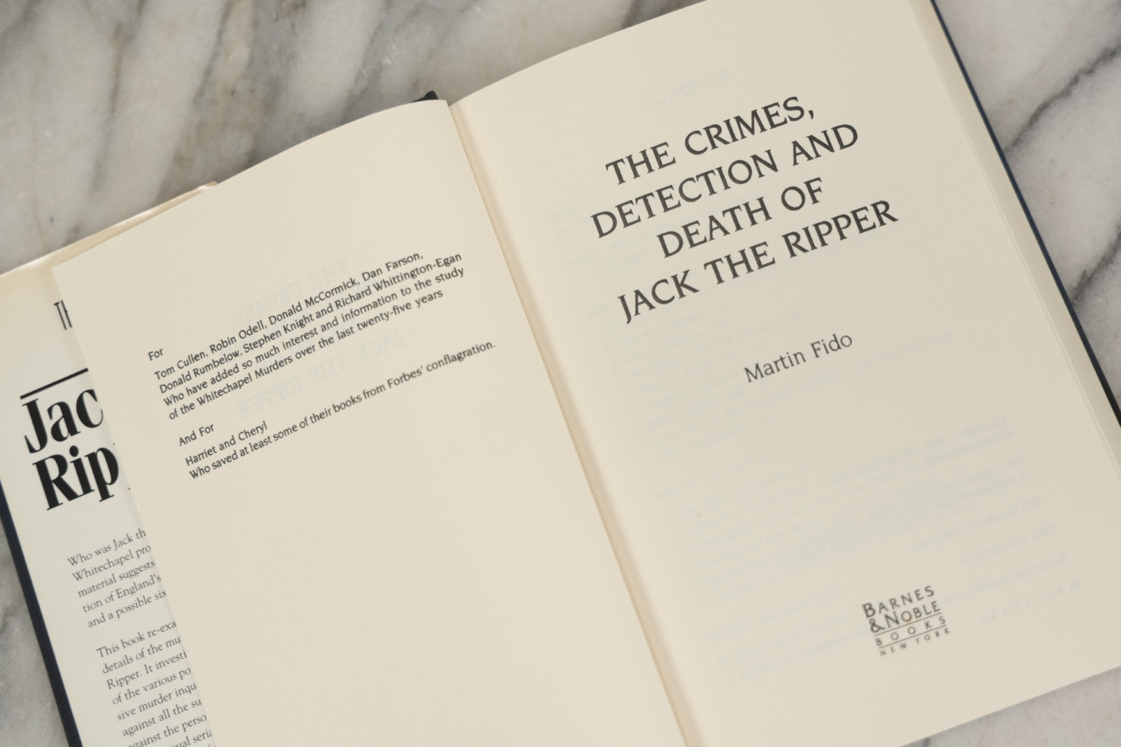 Lot 198 - "The Crimes, Detection And Death Of Jack The Ripper" Vintage Book By Martin Fido, Published By Barnes And Noble Books, New York, 1993, Original Dust Jacket