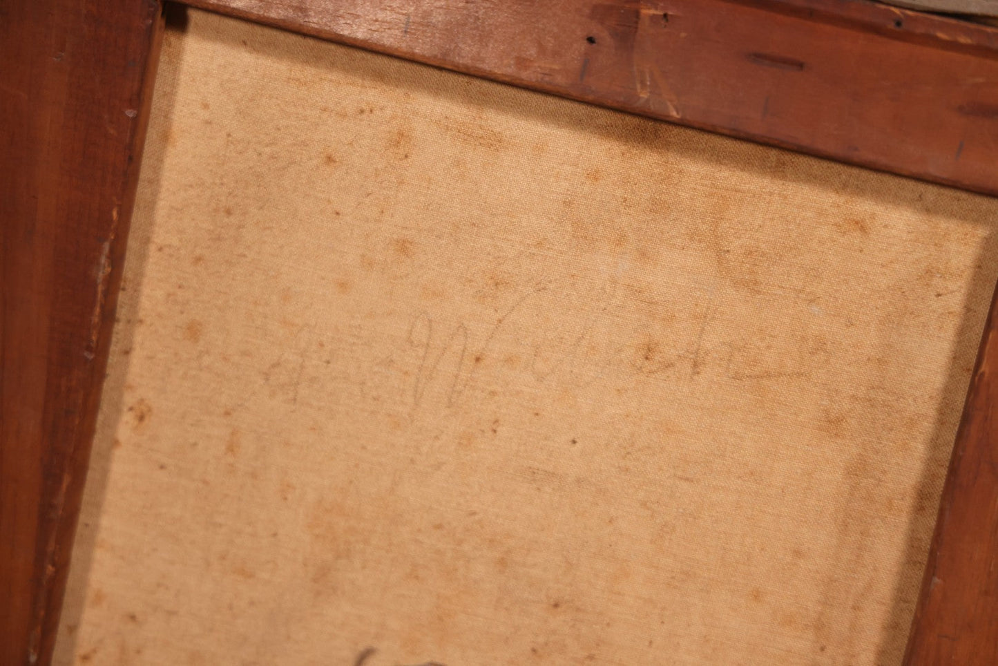 Antique Oil On Canvas Painting Of Elk In Landscape, Signed A. Walsh, 13" x 36-7/8"