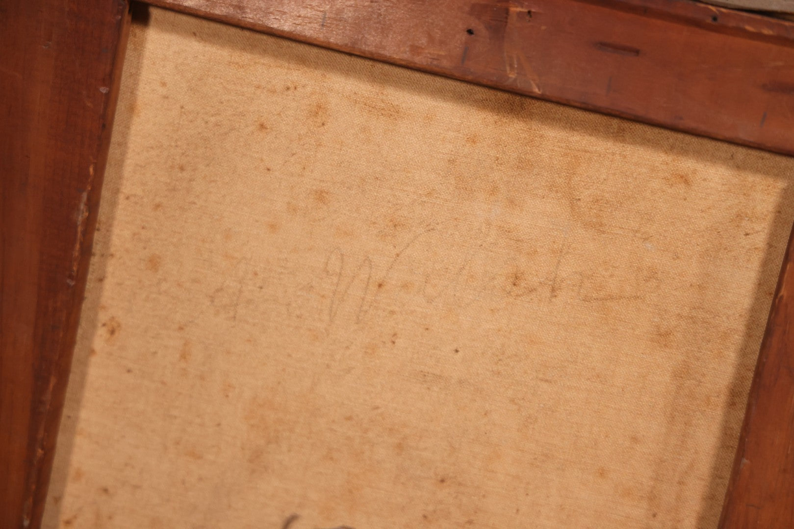 Antique Oil On Canvas Painting Of Elk In Landscape, Signed A. Walsh, 13" x 36-7/8"