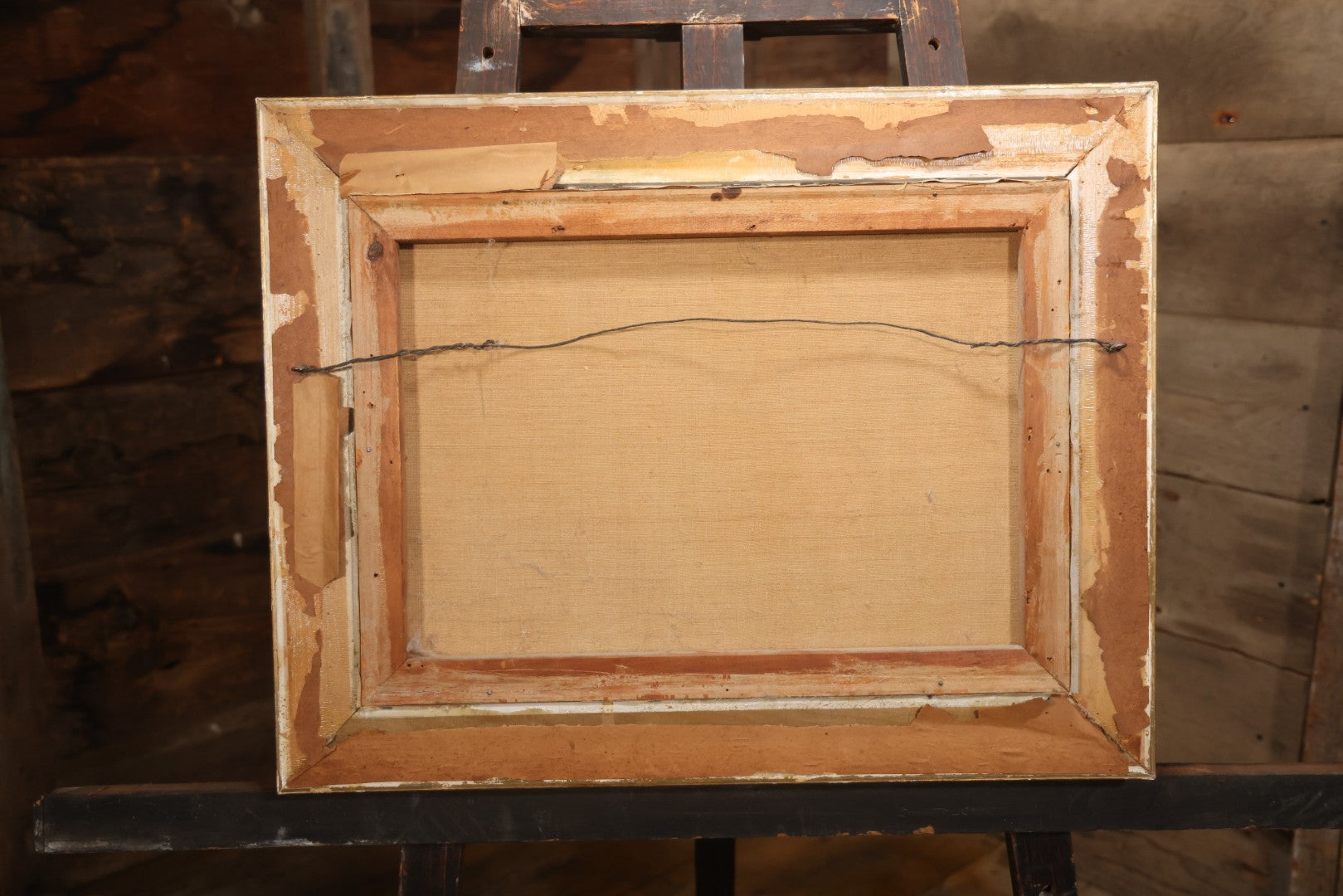 Antique Oil On Canvas Nocturne Painting With Boat On Water, Gilt Frame, 27-3/4" x 21-3/4"