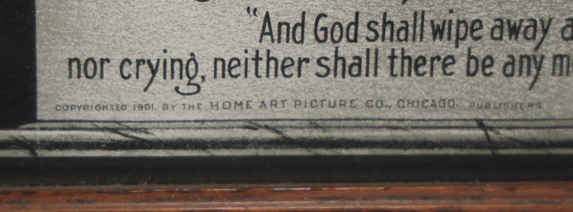 Antique President William McKinley Memorial Mourning Print, Copyright Home Art Picture Co., Chicago, 1901, In Frame, 21-1/2" x 25-1/2"