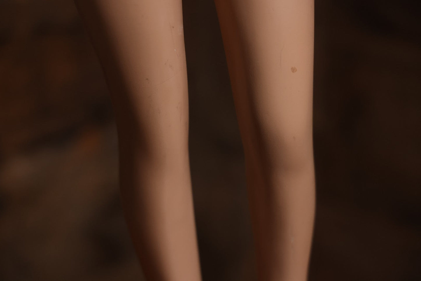 Vintage Plaster Female Mannequin Figure On Base, Circa 1940s 36-1/2" H