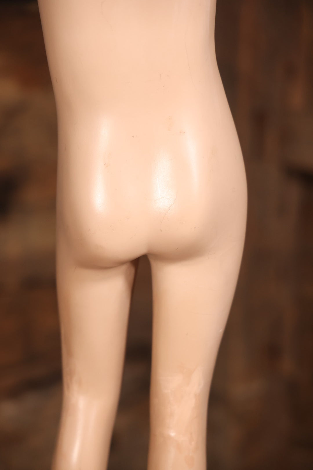 Vintage Plaster Female Mannequin Figure On Base, Circa 1940s 36-1/2" H