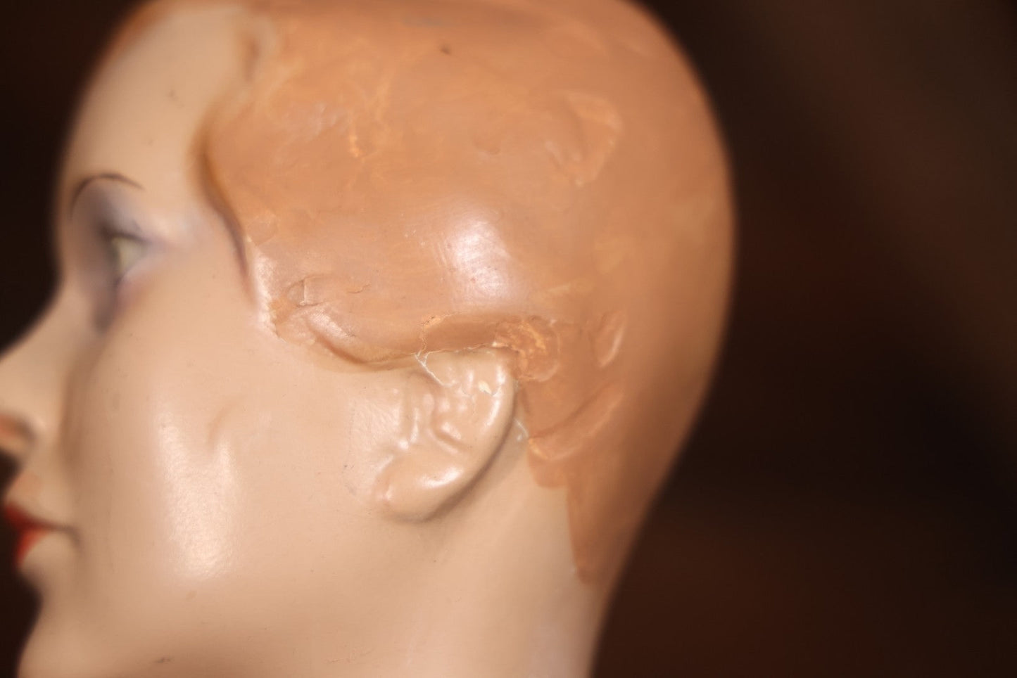 Vintage Plaster Female Mannequin Figure On Base, Circa 1940s 36-1/2" H