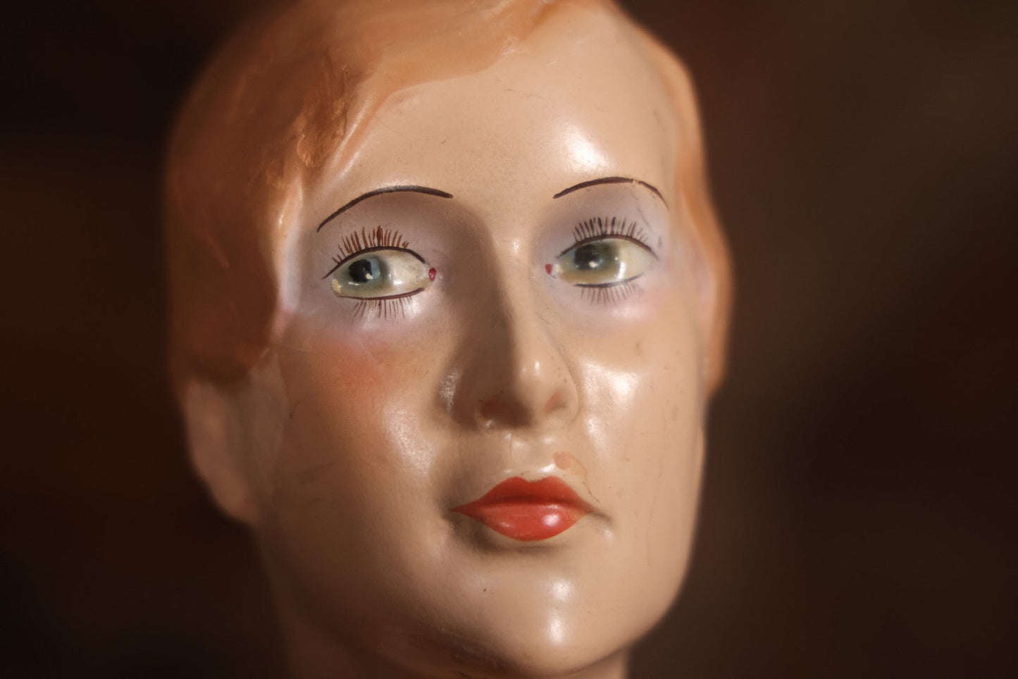 Vintage Plaster Female Mannequin Figure On Base, Circa 1940s 36-1/2" H