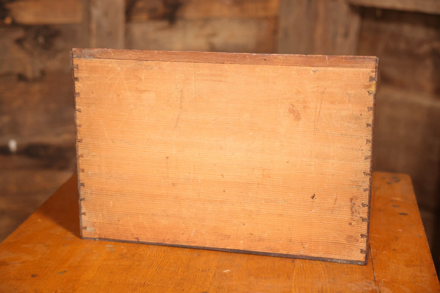 Antique Oak Desktop File Cabinet With Tambour Door