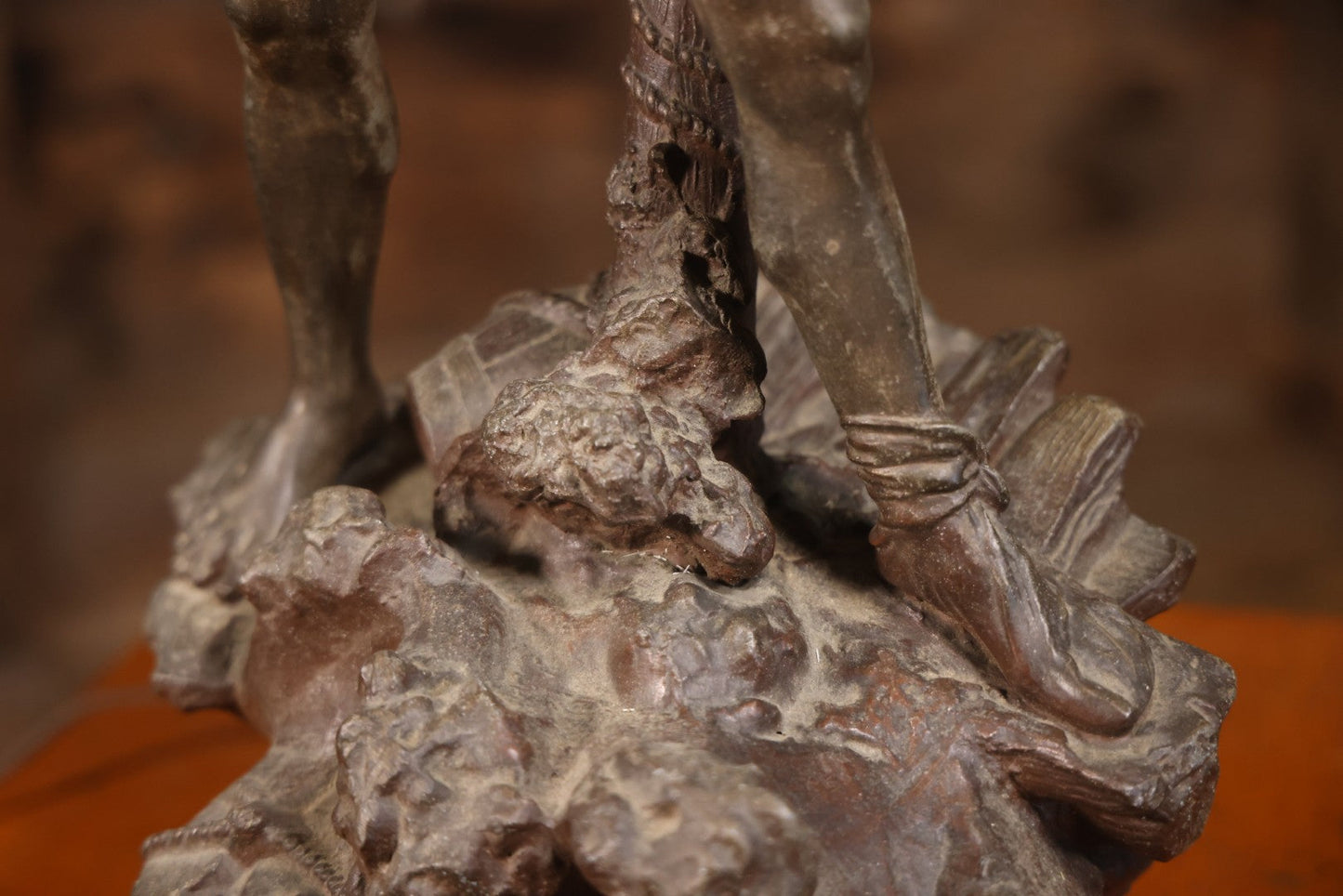 Antique Spelter Statue Lamp Of Sailor On Sinking Ship, Titled “Detresse” After Max Arthur Waagen (German, 1833-1898), 35-1/2" H