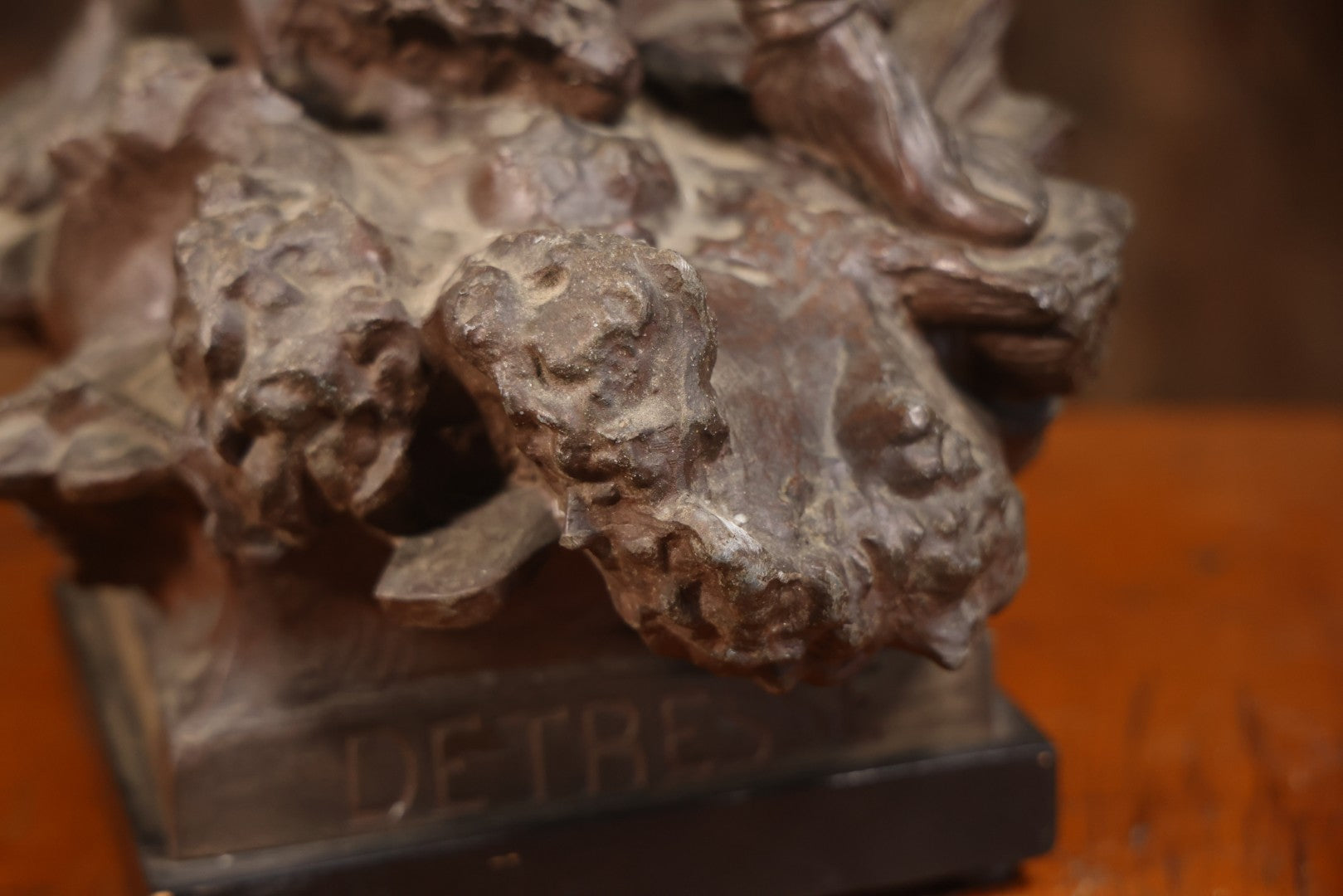 Antique Spelter Statue Lamp Of Sailor On Sinking Ship, Titled “Detresse” After Max Arthur Waagen (German, 1833-1898), 35-1/2" H