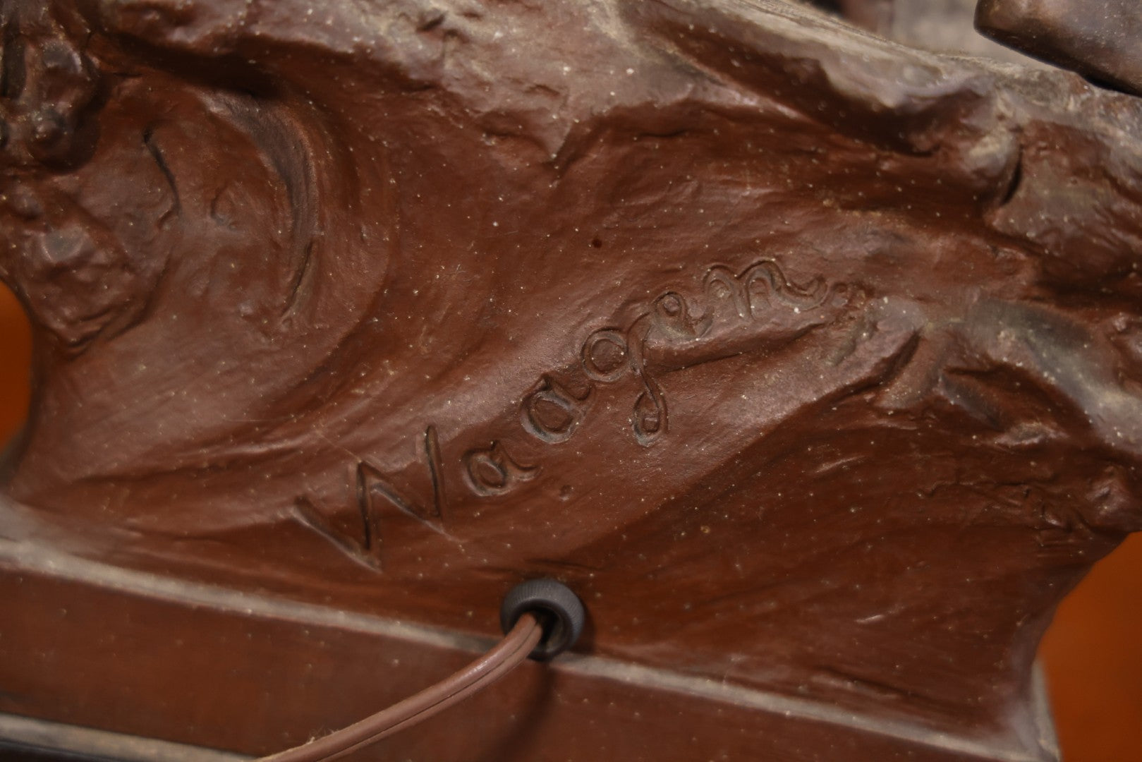 Antique Spelter Statue Lamp Of Sailor On Sinking Ship, Titled “Detresse” After Max Arthur Waagen (German, 1833-1898), 35-1/2" H