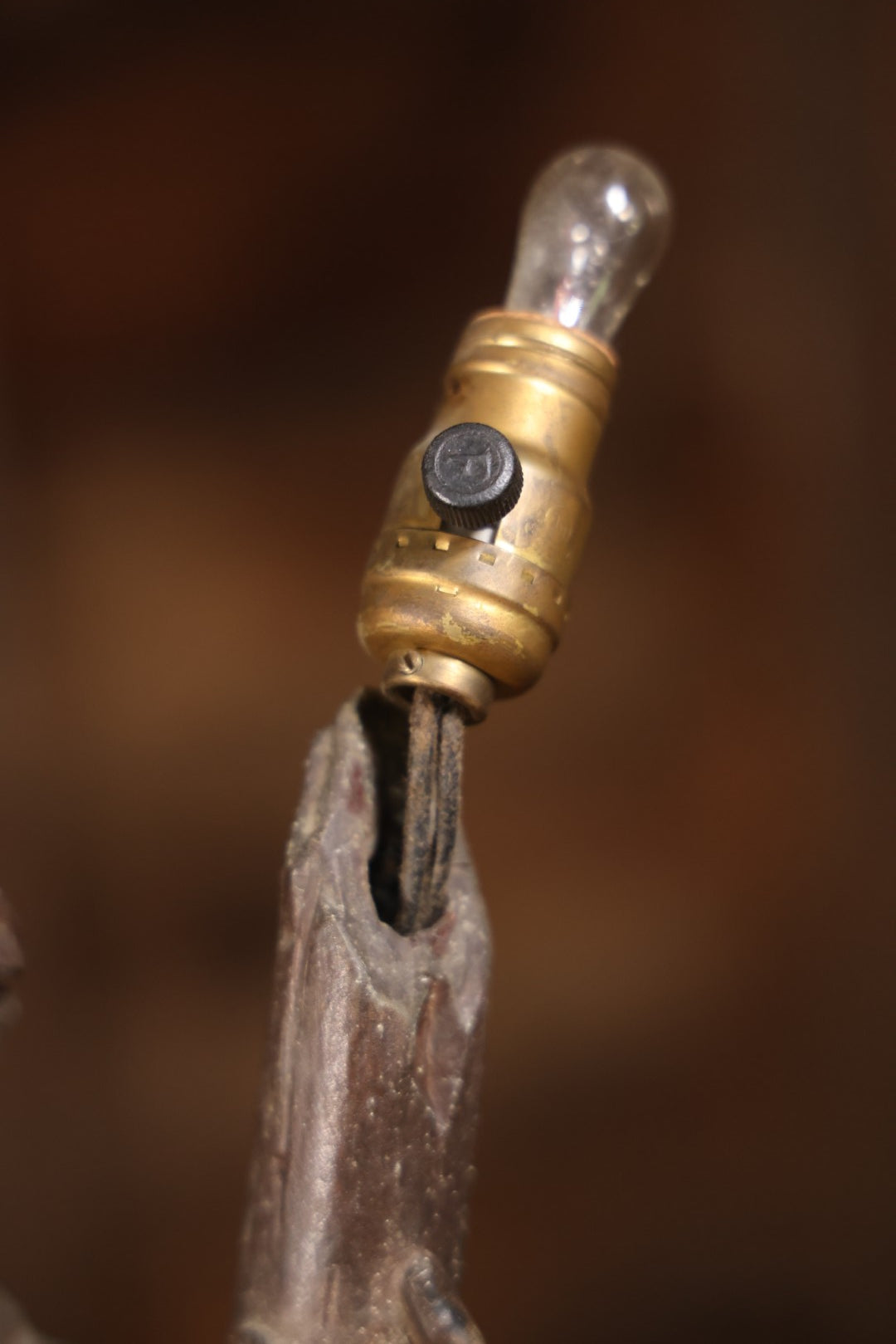 Antique Spelter Statue Lamp Of Sailor On Sinking Ship, Titled “Detresse” After Max Arthur Waagen (German, 1833-1898), 35-1/2" H