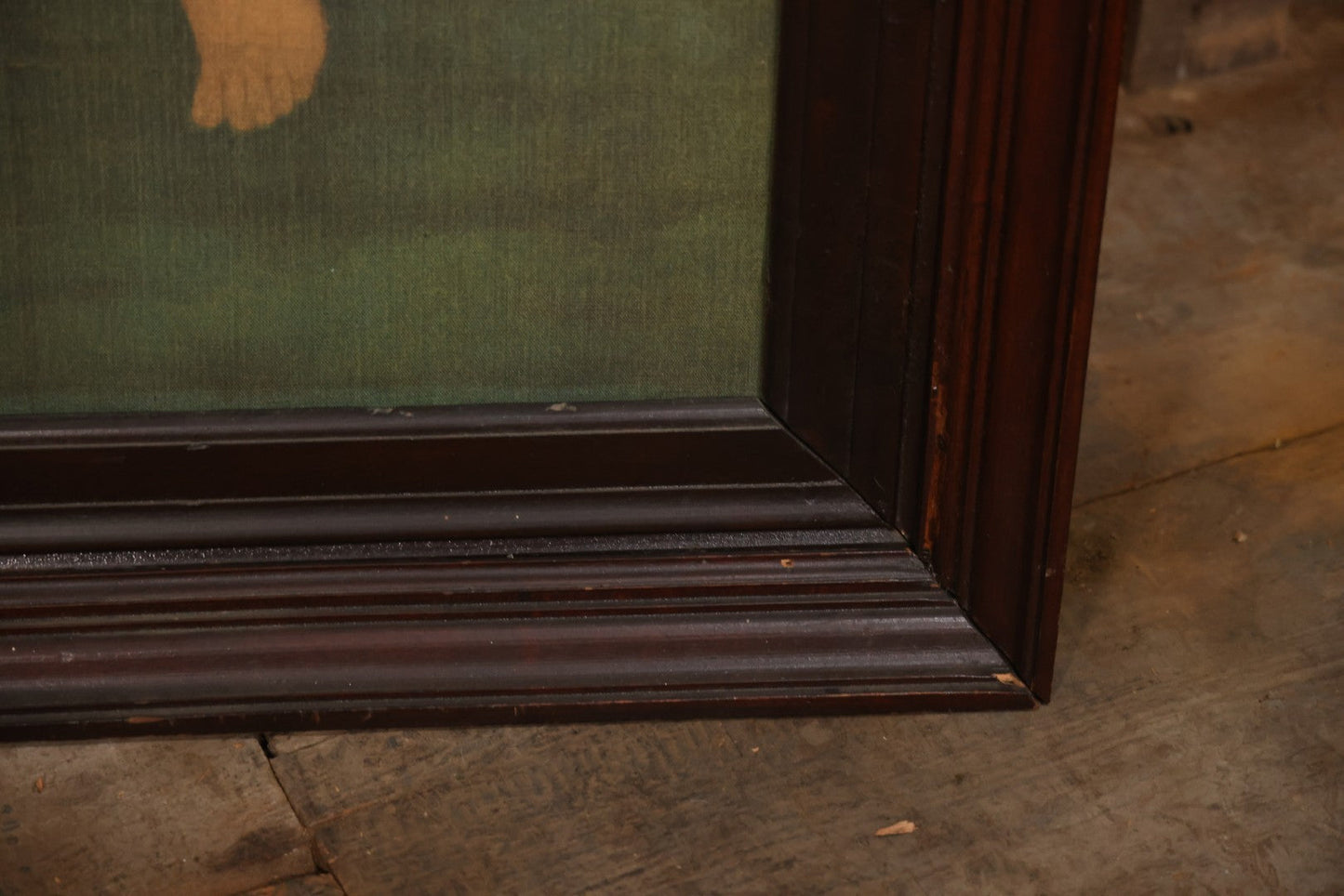 Vintage Oversized Print On Linen, “Psyche With A Butterfly,” After Wilhelm Kray (German, 1828–1889), 33" x 52"