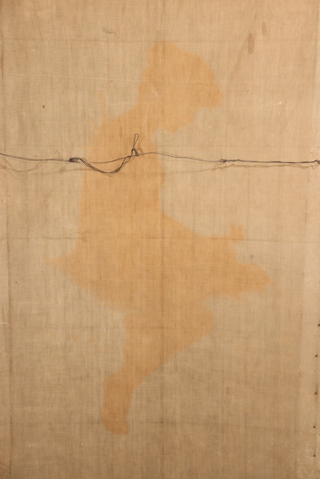 Vintage Oversized Print On Linen, “Psyche With A Butterfly,” After Wilhelm Kray (German, 1828–1889), 33" x 52"