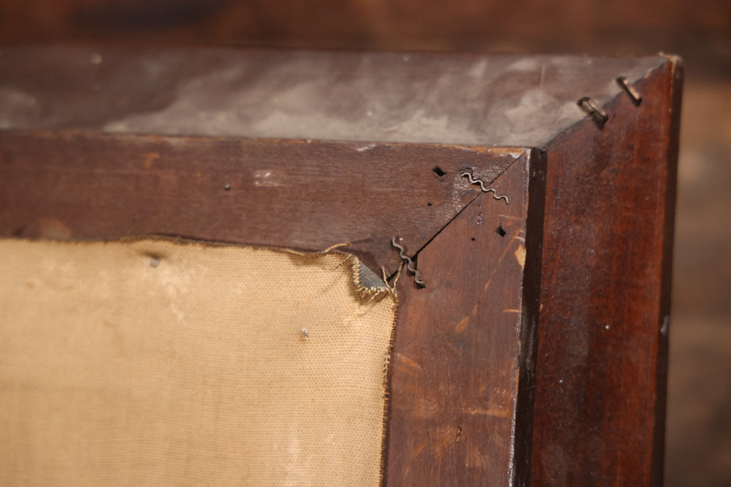 Vintage Oversized Print On Linen, “Psyche With A Butterfly,” After Wilhelm Kray (German, 1828–1889), 33" x 52"