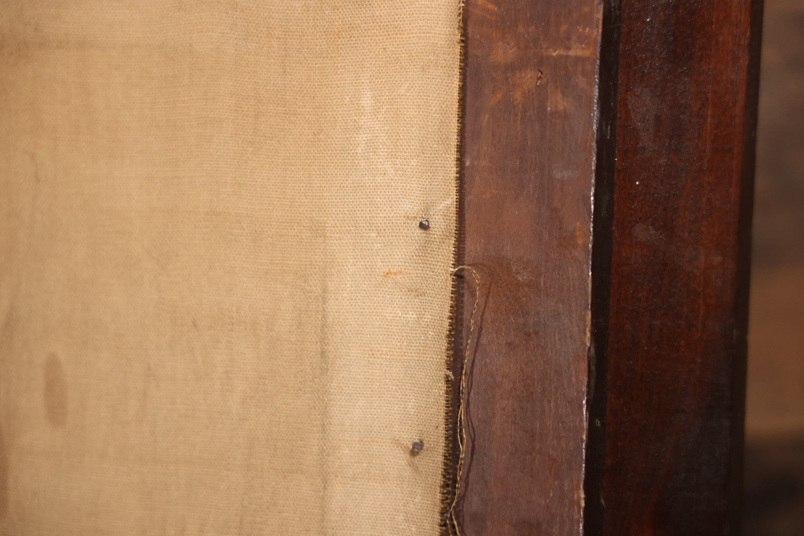 Vintage Oversized Print On Linen, “Psyche With A Butterfly,” After Wilhelm Kray (German, 1828–1889), 33" x 52"