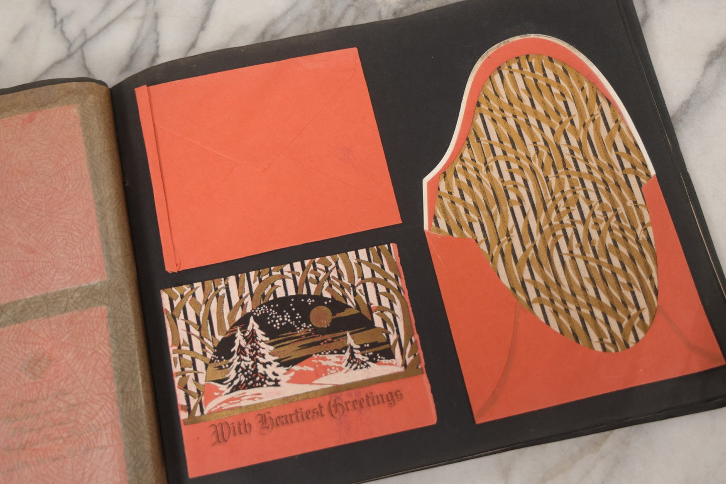 Lot 002 - Antique Greeting Cards Sample Book, "Xmas Greeting Cards, De Luxe, From The Studios Of The Process Engraving Co.," Chicago, Illinois, Circa Early 20th Century